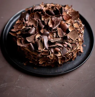 Micro shaving dark chocolate